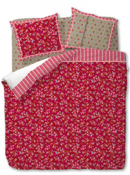 Capa de Edredom Chinese Blossom Vermelho Solteiro - Pip Studio