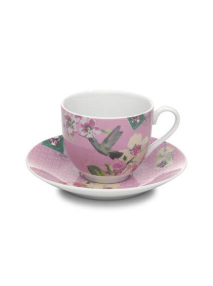 Xícara com Pires Chá Rosa - Accessorize