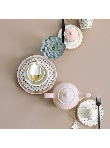 Prato de Jantar Alice Rosa Claro