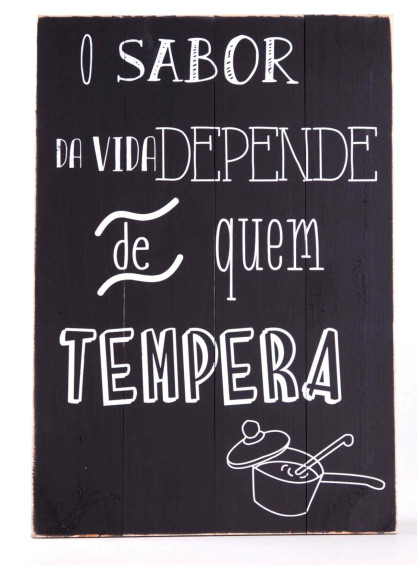 Placa Decorativa Sabor da Vida 