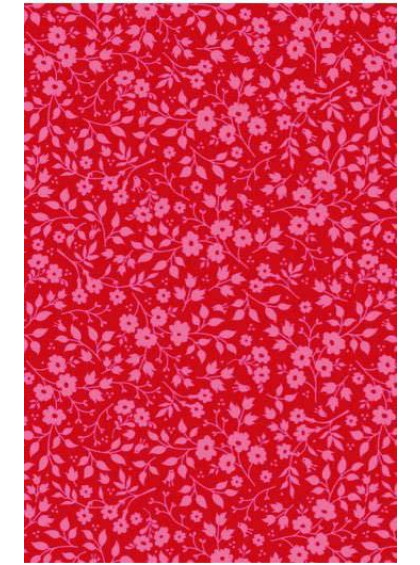 Rolo de Papel de Parede Vermelho com Detalhes de Flores 