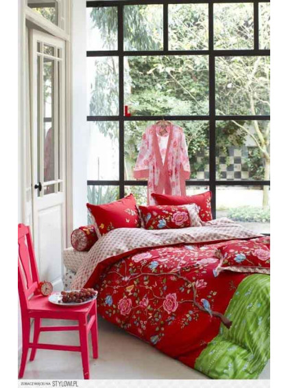 Almofada Retangular Morning Glory Vermelha