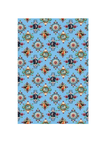 Painel de Parede Azul com Corações