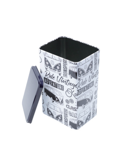 Lata Metal VW Kombi Freedim Branca/Preta - Urban