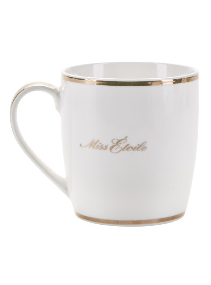 Caneca Branco com Dourado