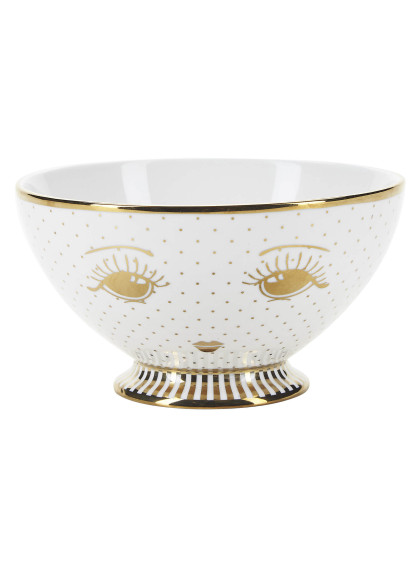 Bowl Branca e Dourada