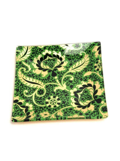 Bandeja de Vidro Pequena - Verde - Fringe Studio