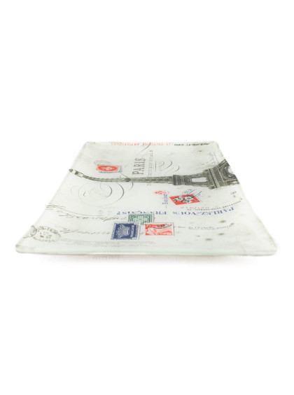 Bandeja Paris de Vidro Media