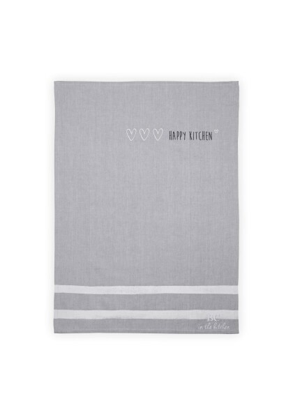 kit 3 Toalhas de Cozinha Cinza e Branco - Bastion