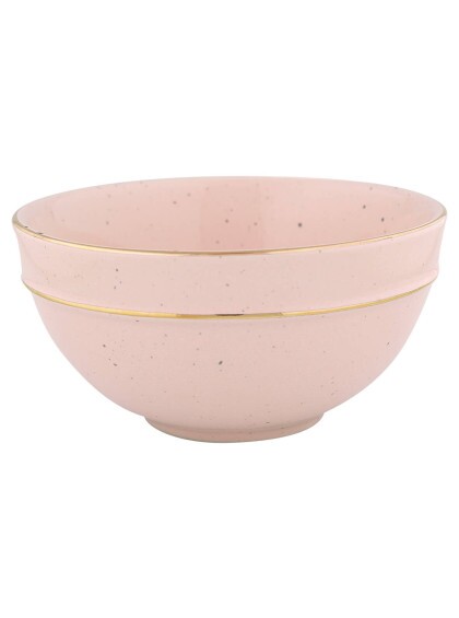 Bowl Rosa Claro com Fio de Ouro
