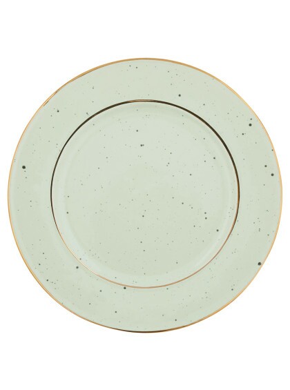 Prato Verde Claro com Fio de Ouro