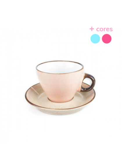 Xícara de Chá de Porcelana com Pires