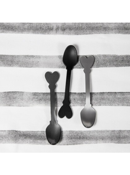 Colher de Chá Coração Cinza Claro - Bastion