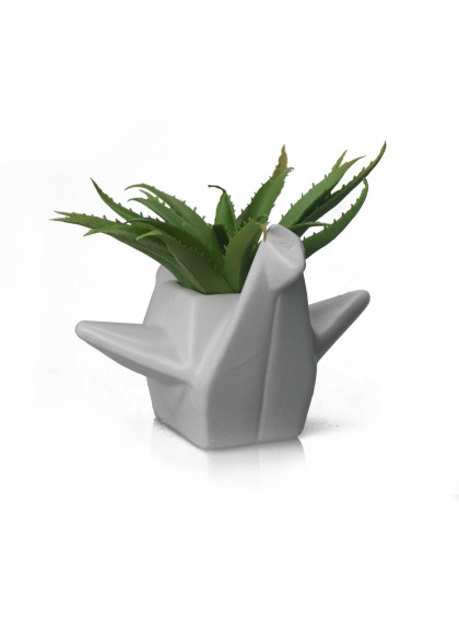 Cachepot Pássaro Origami Grande Fendi Claro 