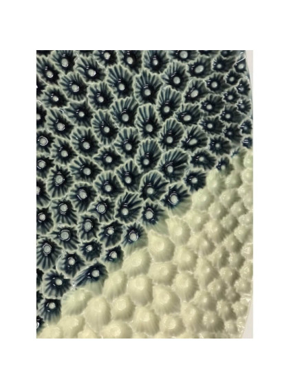 Prato Cerâmica Decor Hedgehog Branco/azul Pequeno - Urban