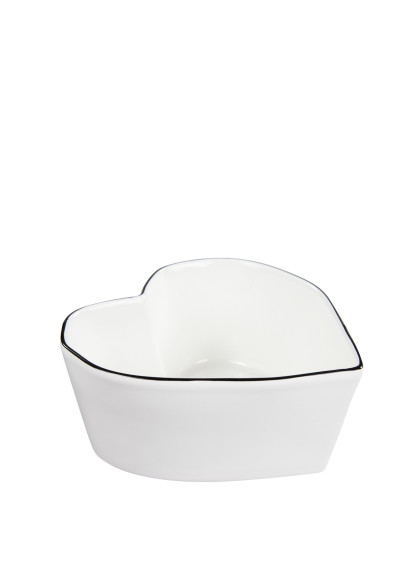 Bowl Coração com Borda Preta Grande - Bastion