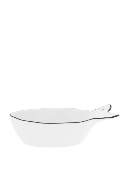 Bowl de Peixe Branco com Coração Preto - Bastion