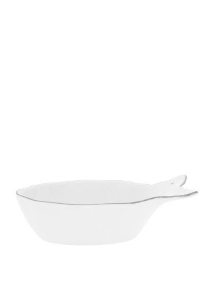 Bowl de Peixe Branco com Coração Cinza - Bastion