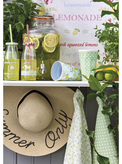 Copo Alto Verde Palido com Bolas Brancas