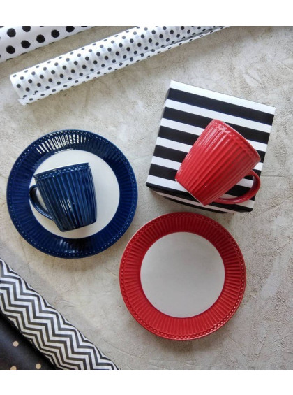 Prato Sobremesa Alice Vermelho