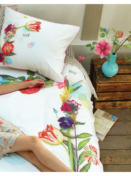 Almofada Quadrada Seize The Day Branco/Cáqui - Pip Studio