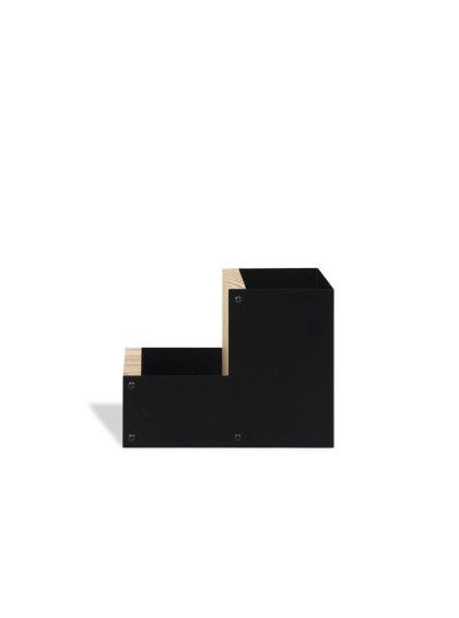 Porta-lápis Duplo Básico c/ Pinus Preto