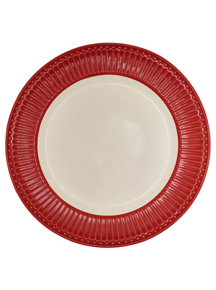 Prato de Jantar Alice Vermelho