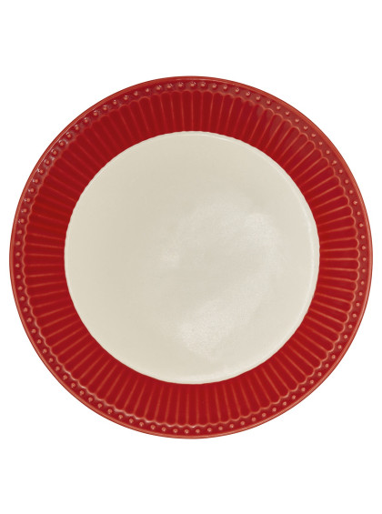 Prato Sobremesa Alice Vermelho