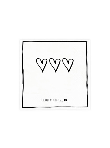 Pacote de Guardanapo 3 Corações - Bastion