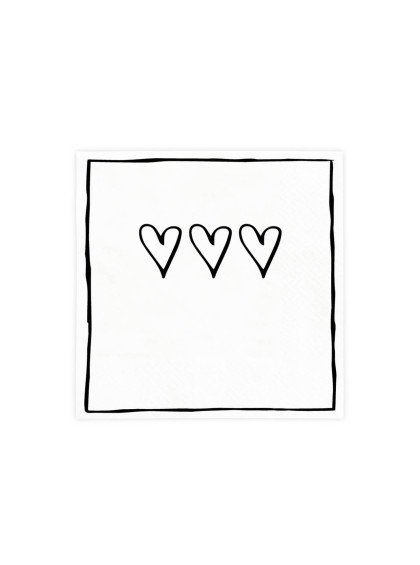 Pacote de Guardanapo 3 Corações - Bastion