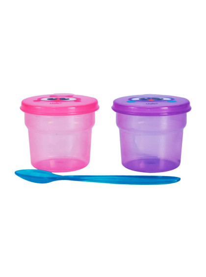 Set Potinhos Colher Bubu e as Corujinhas - Uatt