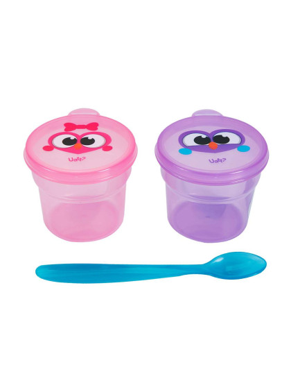 Set Potinhos Colher Bubu e as Corujinhas - Uatt