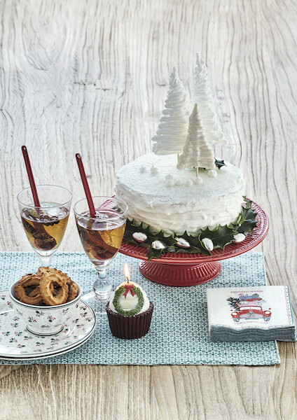 Prato de Bolo com pé Vermelho - Greengate