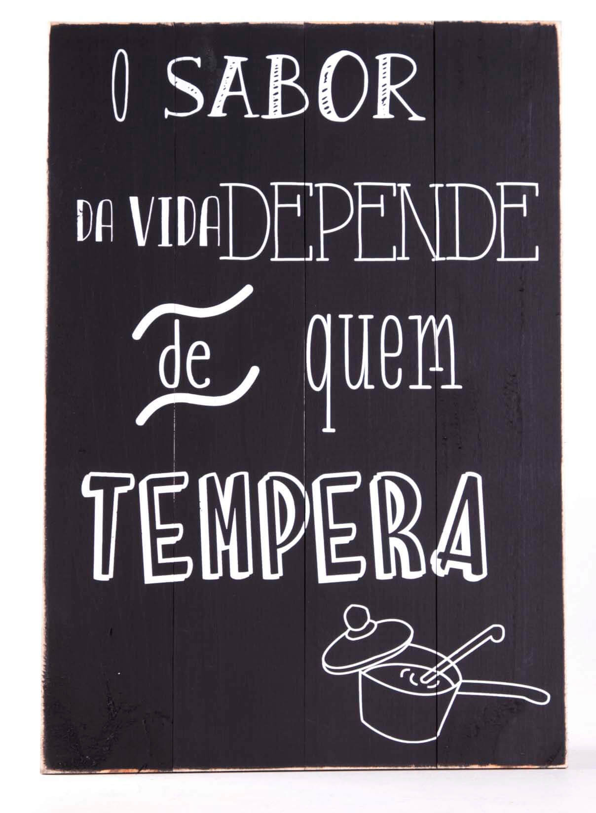 Placa Decorativa Sabor da Vida - Império Decore