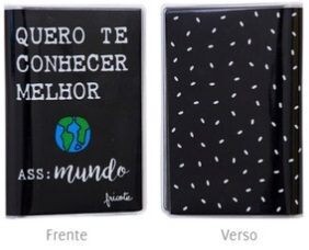 Capa para Passaporte Quero te Conhecer Melhor Mundo - Fricote