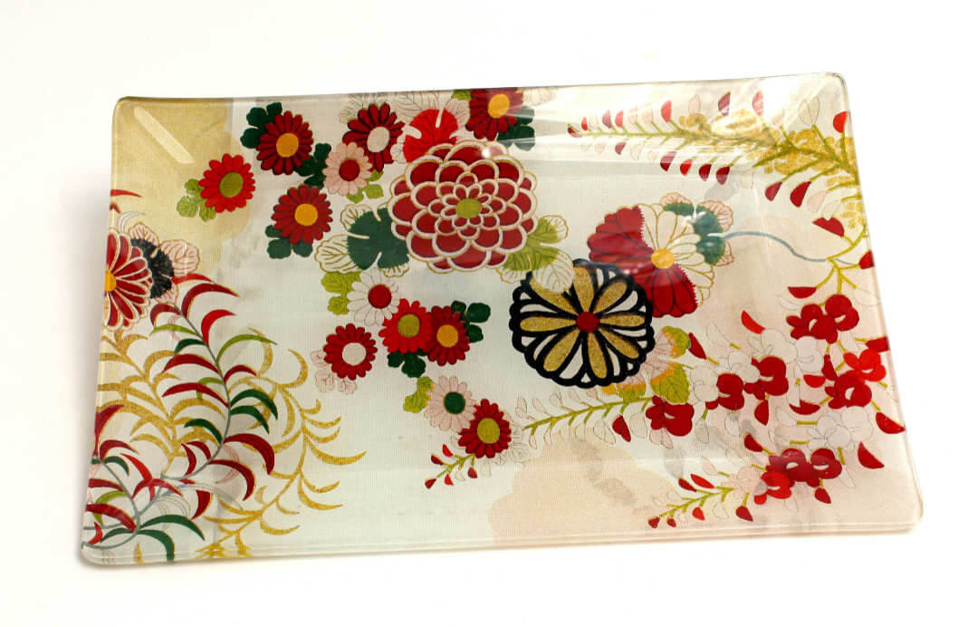 Bandeja de Vidro Media - Bege - Fringe Studio