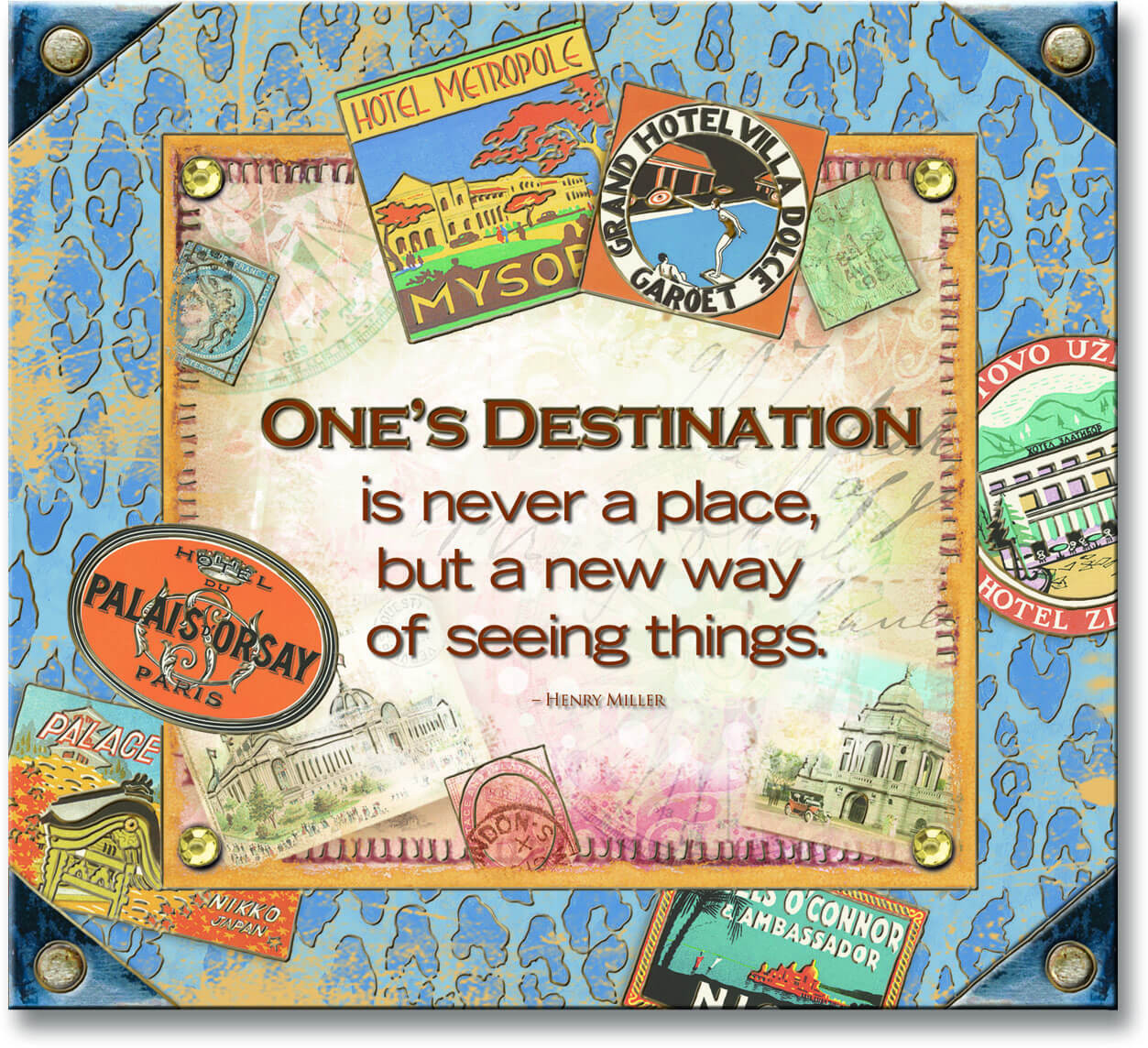 Placa Decorativa Destination  – Punch Studio