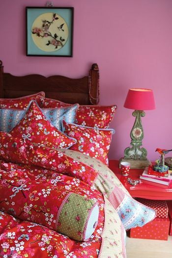 Almofada Rolinho Chinese Rose Vermelho - Pip Studio