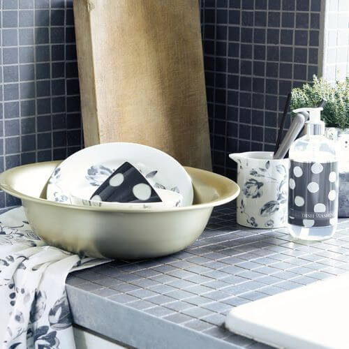 Prato de Sobremesa Amanda Cinza Escuro 20,5cm - Greengate