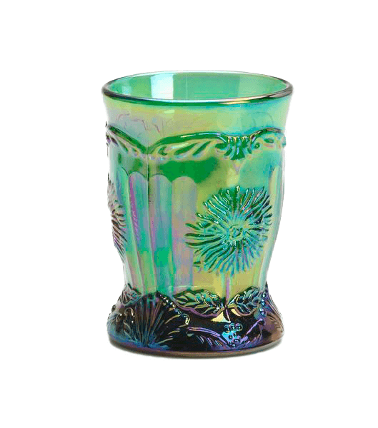 Copo de Vidro Verde Carnival - Mosser Glass
