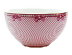 Bowl Check Rosa com Laços - Litte Diva