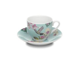 Xicara c/ Pires de Porcelana  para Chá Azul - Accessorize