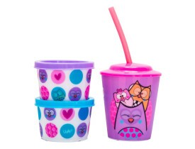 Copo Canudo com Potinhos Move Bubu e as Corujinhas - Uatt