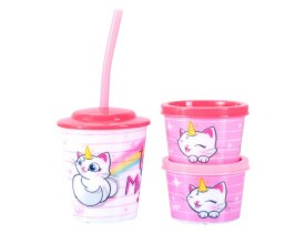 Copo Canudo com Potinhos Move Catcornio - Uatt