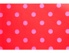 Rolo de papel de parede Vermelho Capa / Poa Rosa