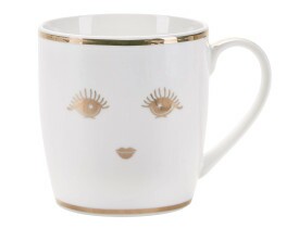 Caneca Branco com Dourado