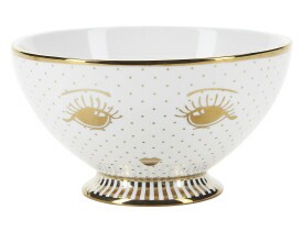 Bowl Branca e Dourada