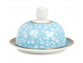 Mini Manteigueira de Porcelana Floral Azul - Pip Studio