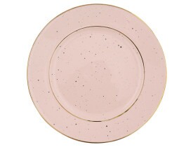 Prato Rosa Claro com Fio de Ouro - Greengate