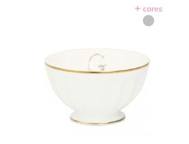 Bowl Branco com Dourado